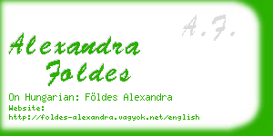 alexandra foldes business card